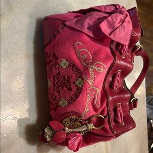 Juicy Couture Purse Y2K Hot Pink Ribbon Bow Vintage Juicy Daydreamer RARE